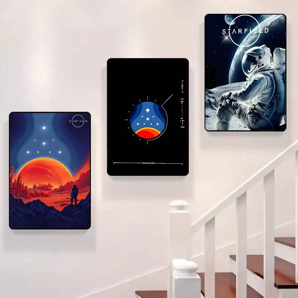 ملصق لعبة S-Starfield عالي الدقة على الحائط اللاصق المقاوم للماء وغرفة المعيشة المنزلية وغرفة النوم والديكور الجمالي