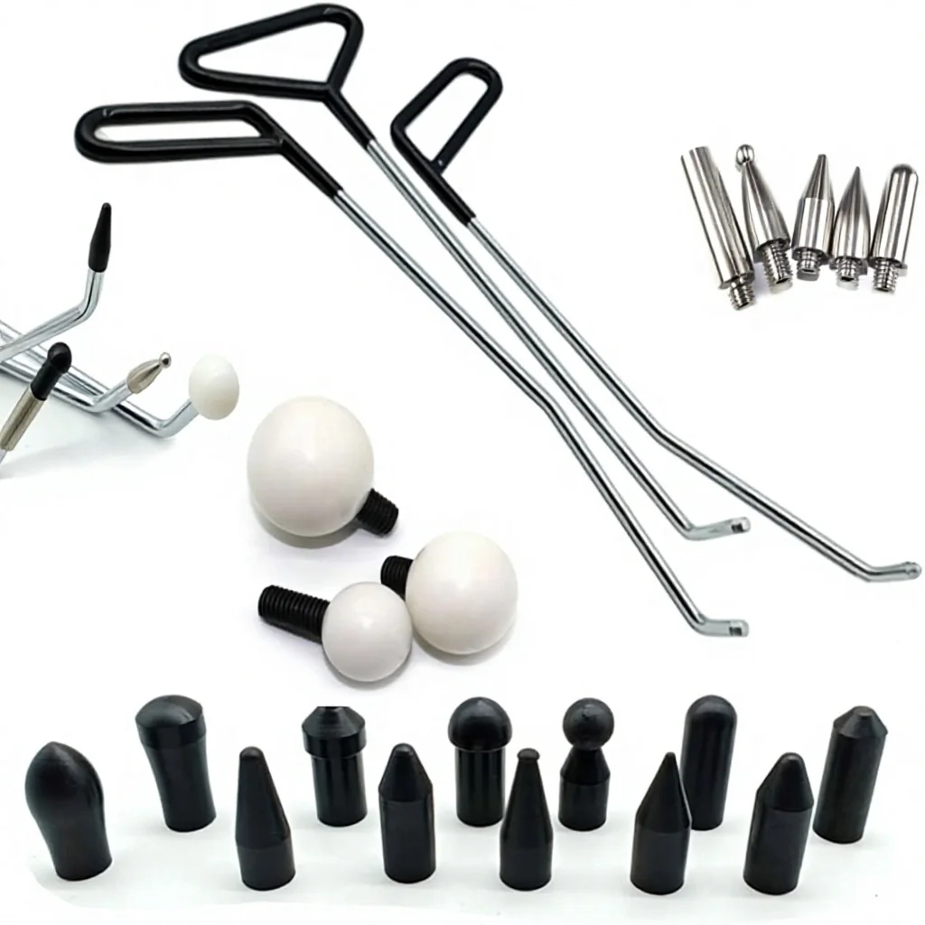 

Professional 6-Piece Paintless Dent Repair Kit with 3 Rods 20 Pens & Awl Head for Car Auto Body Dent Removal