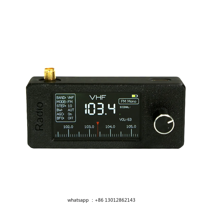 

New V2 Version ATS-mini2 SI4732 0.5-108MHz Pocket SSB Mini Radio LSB USB AM FM All Band Radio Receiver ESP-32-S3 BB Antenna