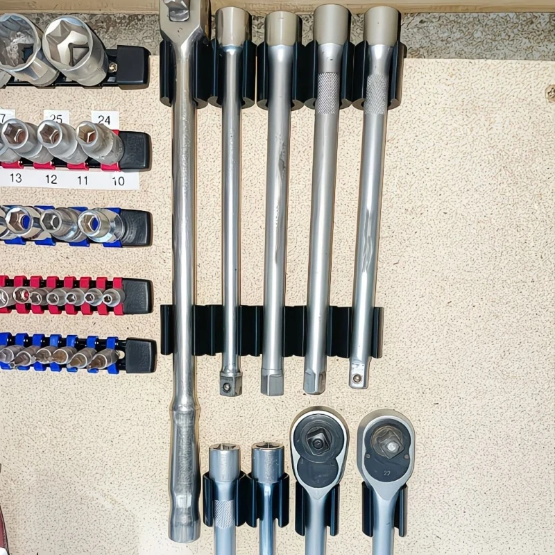   Garage Tool Holder Storage Rack for Ratchets Extension Bar Organization 10pcs