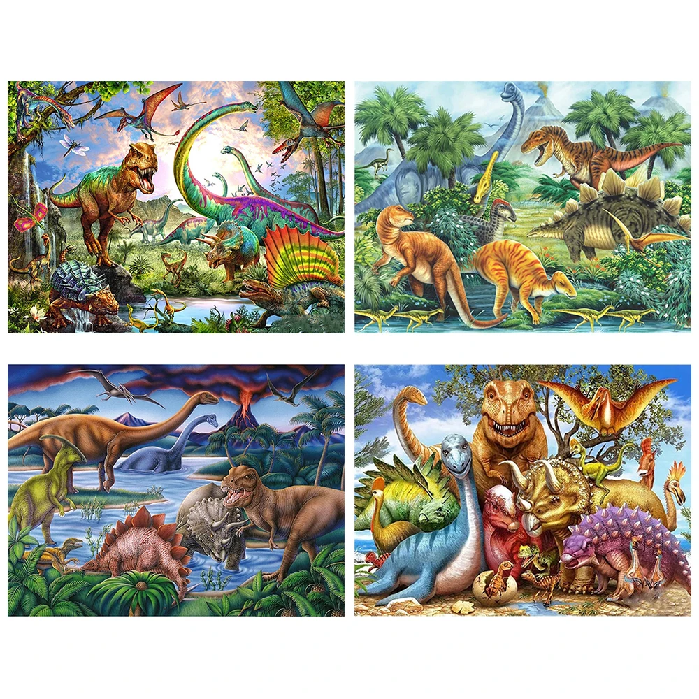 

5D DIY Embroidery Diamond Painting Dinosaur Full Square New Arrival Animal Diamond Mosaic Cross Stitch Handmade Gift