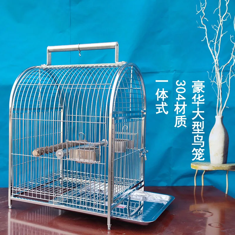 

304 stainless steel bird cage wholesale cockatiel starling peony large out bird cage large metal bird cage