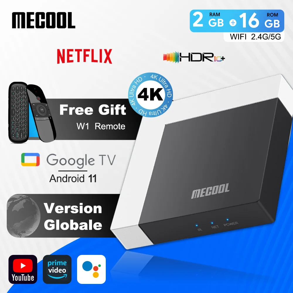 

2024 Global Android TV Box KM7 Plus Android 11 Netflix 4k Google TV 2GB DDR4 16GB ROM100M LAN Internet S905Y4 Home Media Player