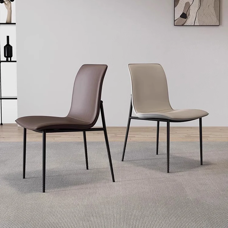 Set Of 2 Minimalist Dining Chairs Classic Luxury Premium Stackable Dining Chairs Aesthetic Nordic Chaise Restaurant Furniture