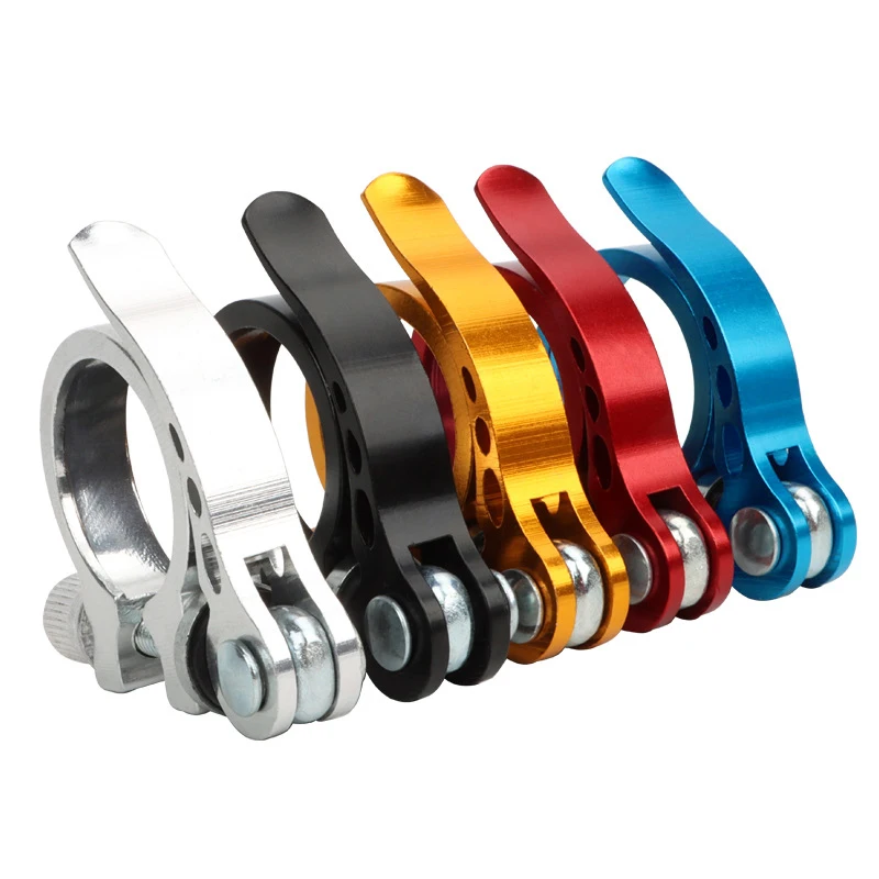 Bike Seat Post Clamp 31.8/34.9mm Quick Release Aluminum Alloy Bicycle Seatpost Saddle Lock Road MTB Cycling Accessories