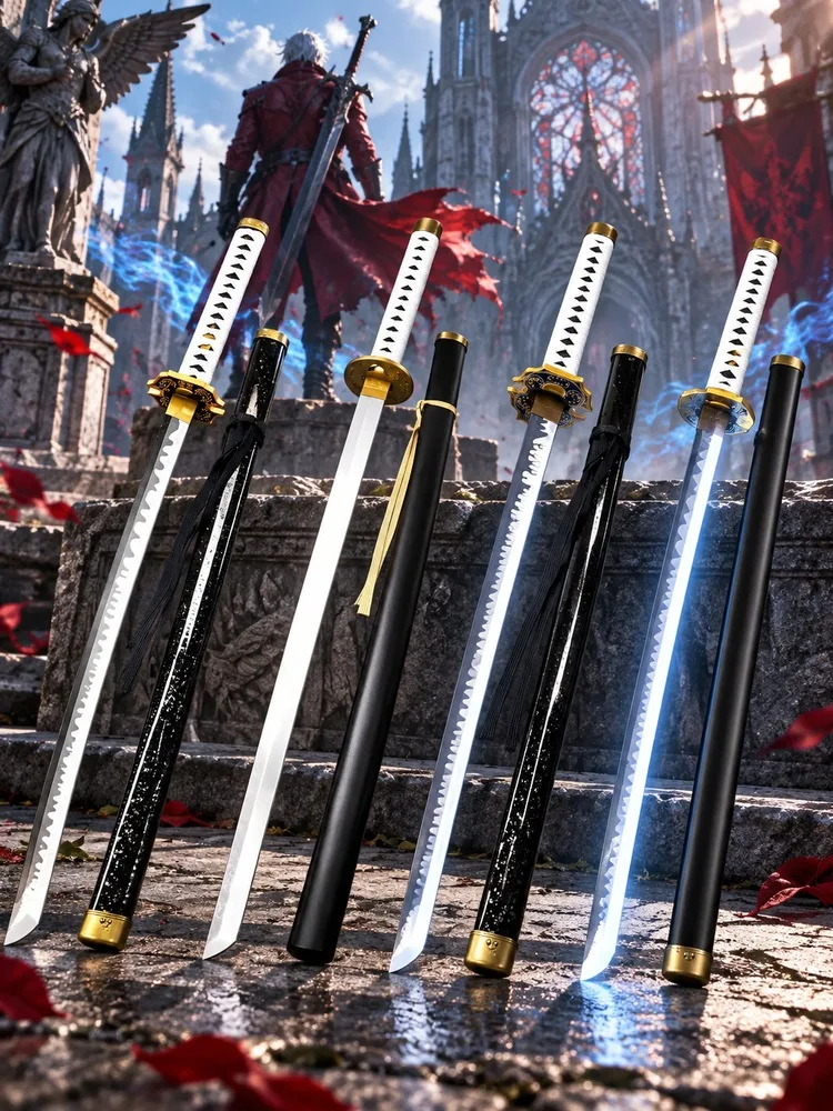 40 Zoll Yamato Katana Devil May Cry 5 Sabre Vergil Yamato Messer Anime Cosplay Requisite in Originalgröße Japanisches Katana Samurai Schwert Geschenk