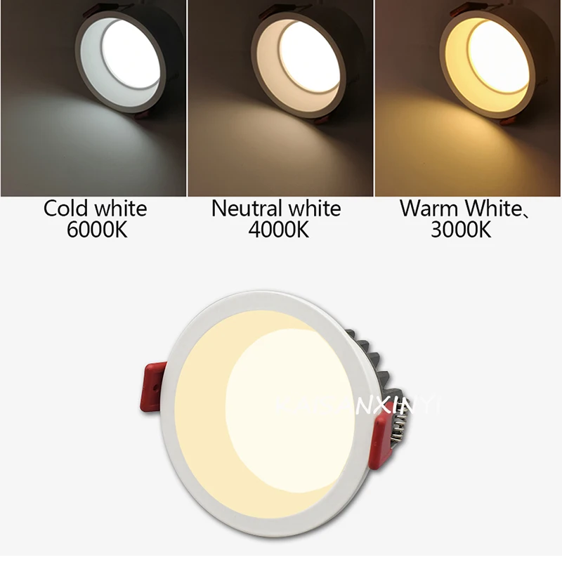 Recessed Anti-glare LED COB Downlight 12W 9W 220V Ceiling Lamp Spot Light 5W 7W Home Living Room Bedroom Indoor Lighting