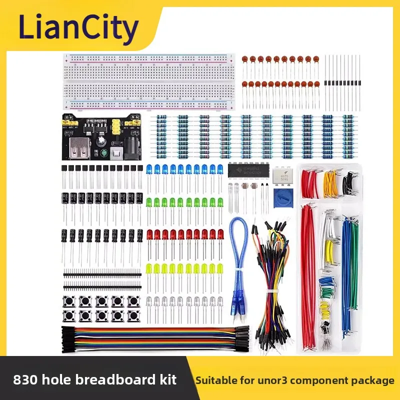 2022 New Version 3386P Component Package with 830-Hole Breadboard - Arduino/UNO R3 Compatible Beginner Starter Kit