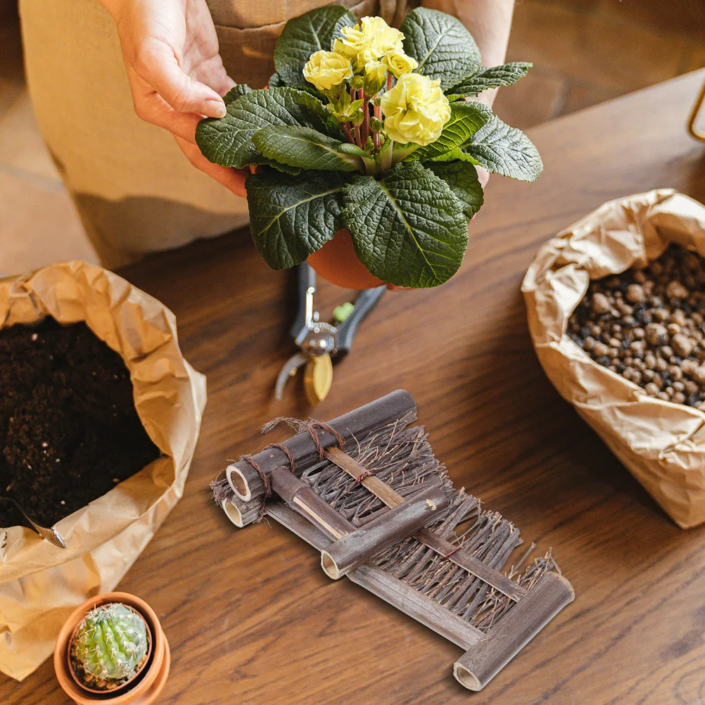 

2Pcs Bamboo Fence DIY Sashimi Plate Supply Handmade Mini Fence Micro Landscape Bonsai Decoration Photo Prop