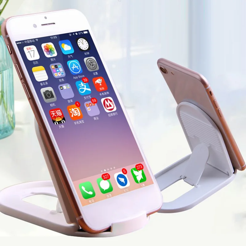 6 Colors Mobile Phone Stand Plastic Foldable Desktop Stand For Cell phone Tablet Universal Desk Phone Holder Smartphone Bracket