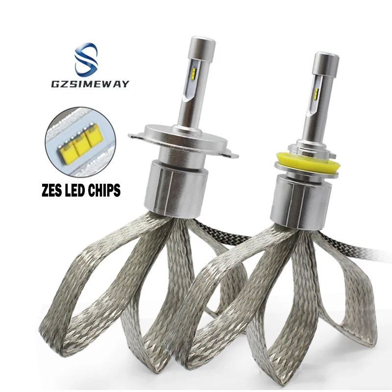 

2PCS 110W H7 LED Headlight H1 H4 H8 H11 9005 HB3 HB4 9006 9012 H3 881 Auto Bulbs 20000LM ZES Chip 6000K Car Light Fog Lamps 12V