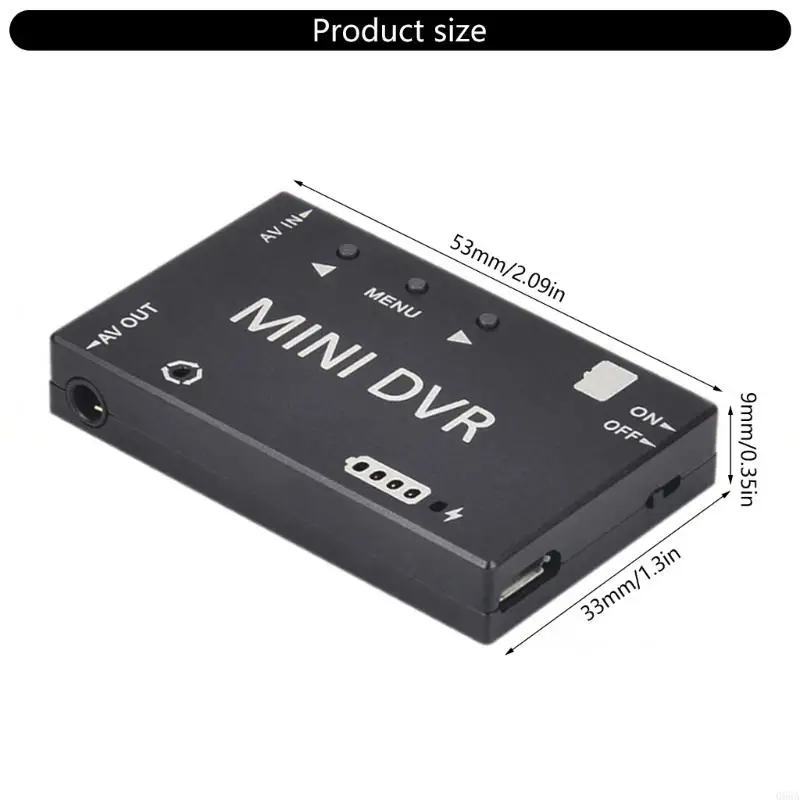 066a Mini FPV DVR Módulo DVR vídeo DVR com bateria 3,7V 400mAh para drones