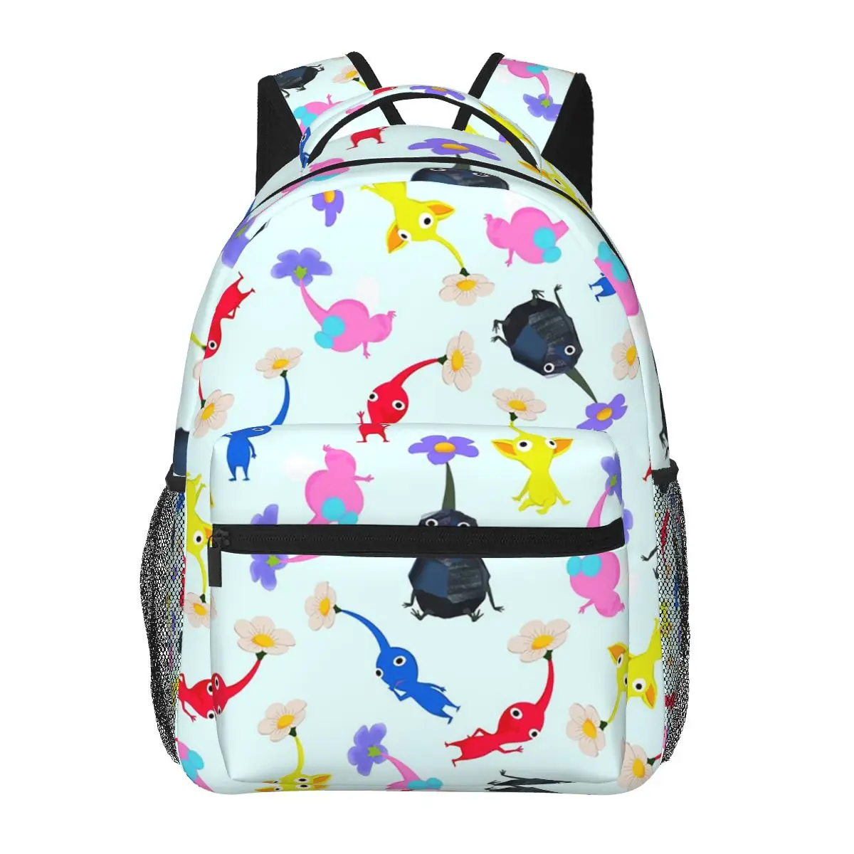 

Pikmin Backpacks Boys Girls Bookbag Students School Bags Cartoon Travel Rucksack Shoulder Bag Large Capacity