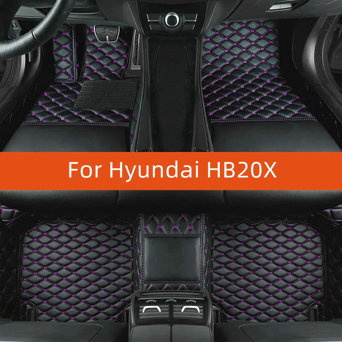 

Custom Leather Car Floor Mat For Hyundai HB20X 2020 2021 2022 Car Mat Interior Accessories