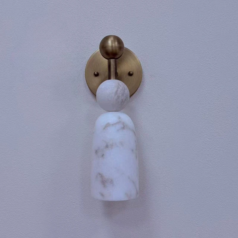 Italian Luxury Cloud Marble Wall Lamp French Retro Designer Style for Model Room Background Wall Bedroom Bedside