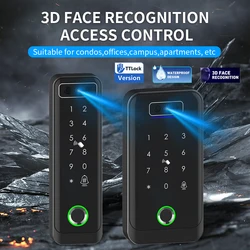 TTLOCK 3D Face Recognition Access Control Keypad Door Lock Opener Fingerprint E-Key Code App RF Remote Facial RFID Card Unlock