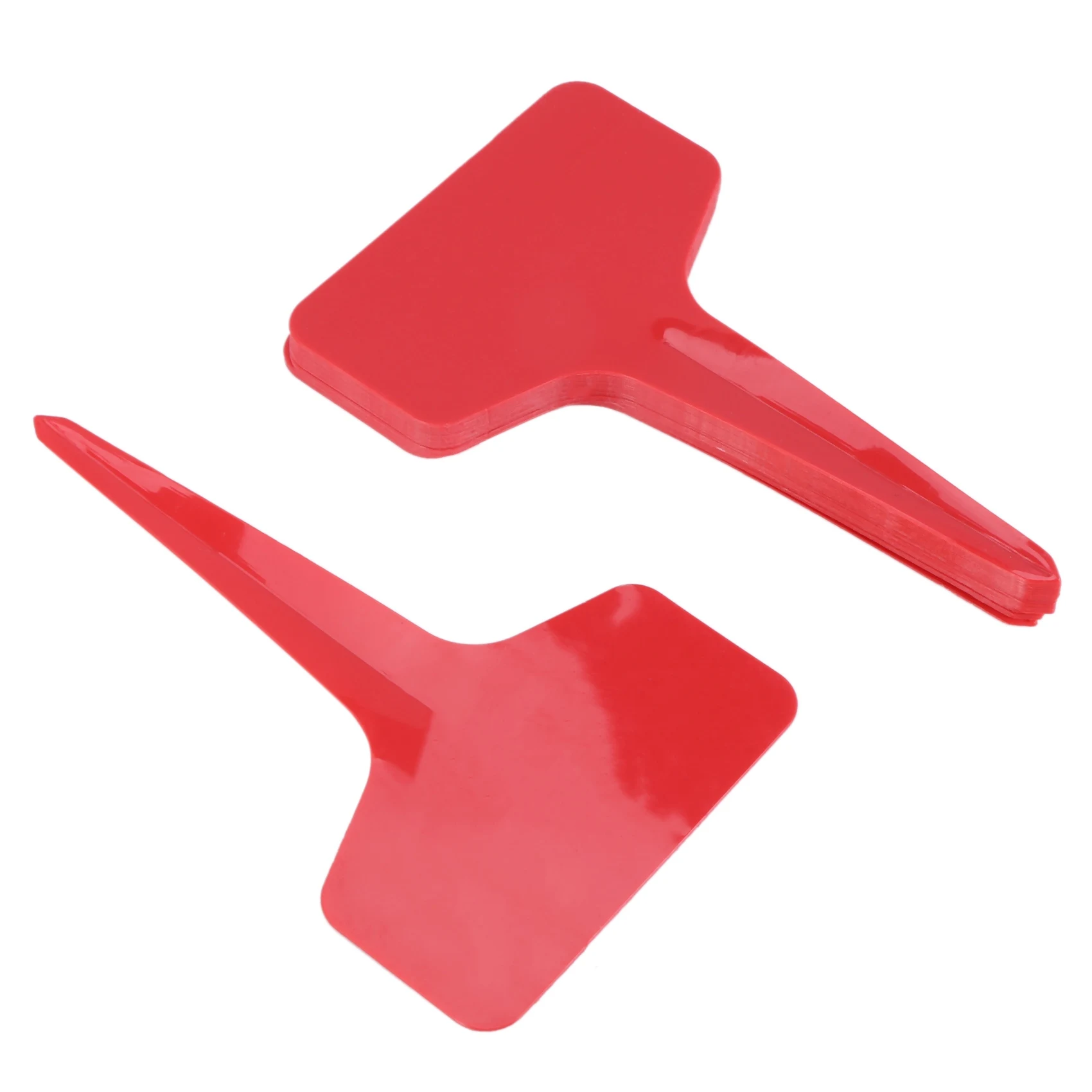 ป้ายต้นไม้พลาสติกกันน้ำหลากสี100ชิ้นป้ายต้นไม้รูปตัวทีป้ายสวนสำหรับสถานรับเลี้ยงเด็กแบบ6 X10cm 5สี