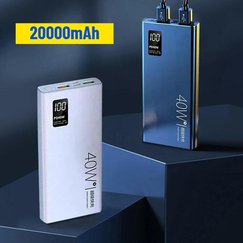 

120W Smart Flash Charging Portable Power Bank Large Capacity Authentic 20000mAh Digital Display Power Bank