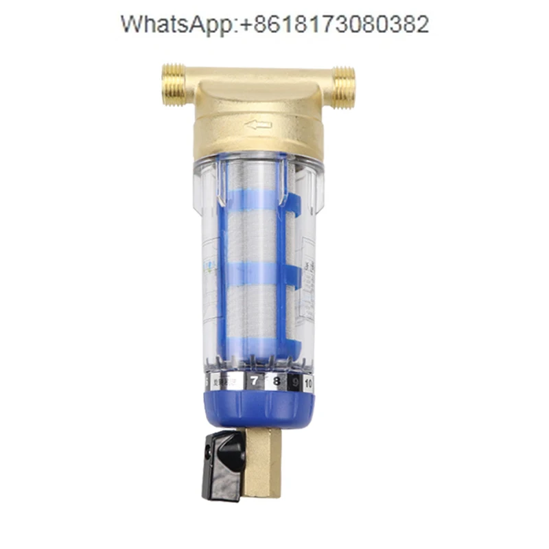 Pre filter for household tap water filtration, copper water purifier, central high flow washable purifier for the whole house