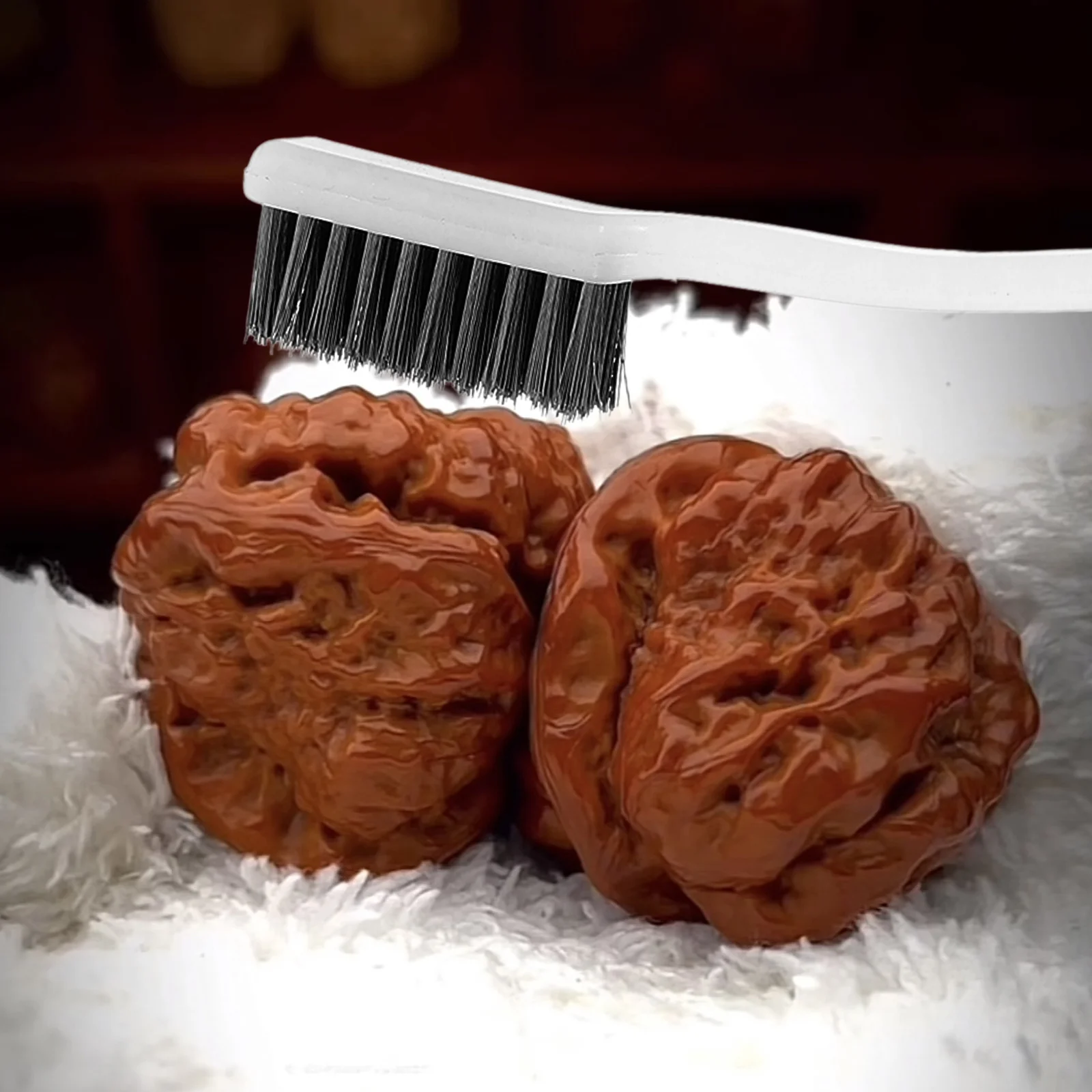 

4Pcs Stainless Steel Wire Brushes Mini Brush Set Triple Row Cleaning Tool for Printer Nozzles Small Parts Rust Removal Small