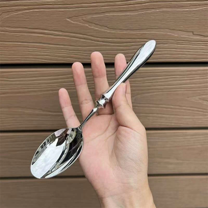 

Stainless Steel Practical Spoon Long Handle Stirring Dessert Spoons Soup Spoon For Kitchen Accessories Gadgets Easy To Clean