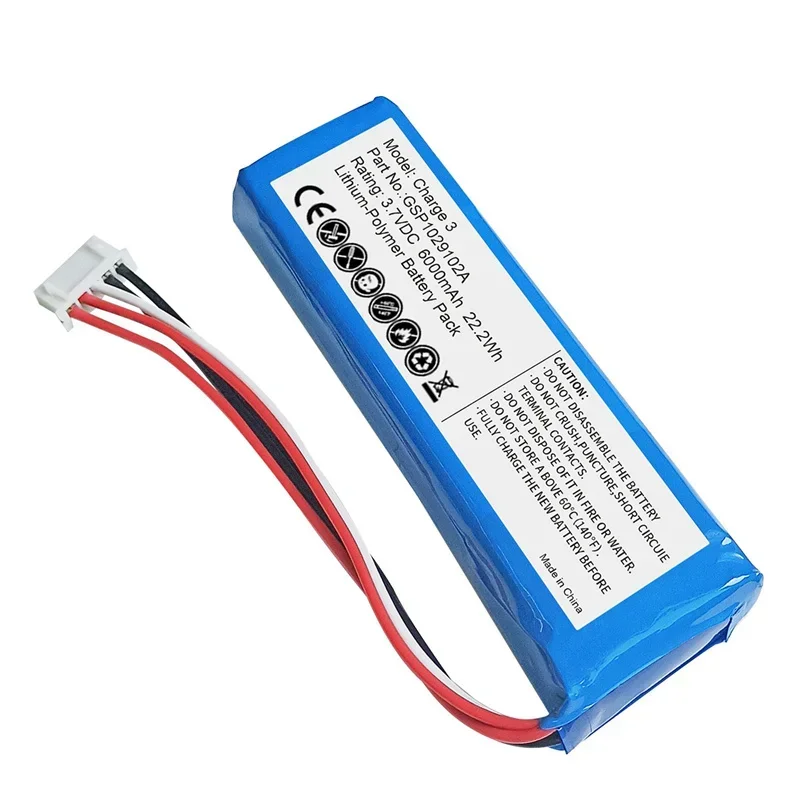 Oryginalna bateria 3,7 V 6000 mAh do baterii JBL Charge 3 GSP1029102A — zdjęcie produktu 4