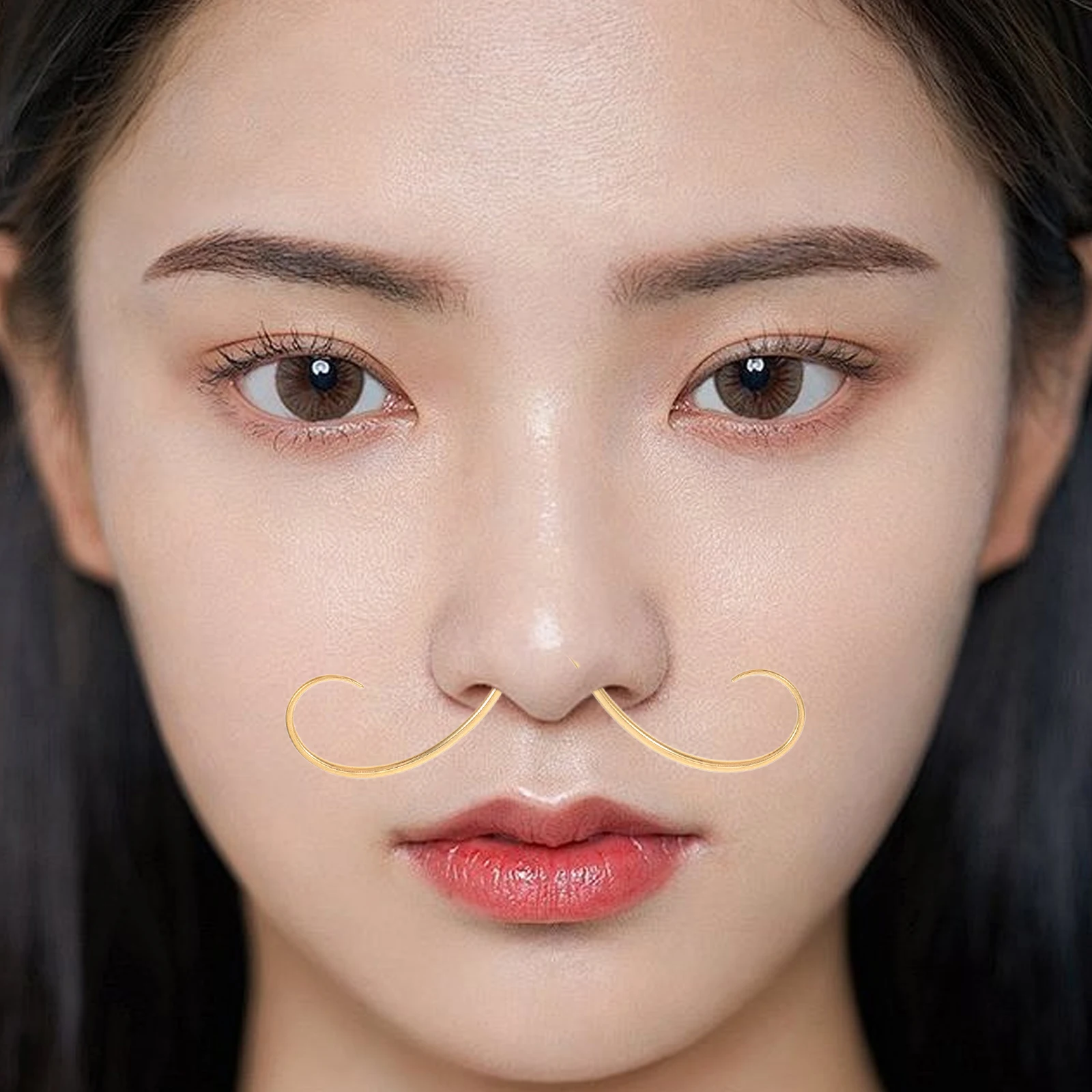 

Septum Nose Piercings Fake Gold Steel Body Nose Piercings Fake Jewelry Unique Design Comfortable Styling