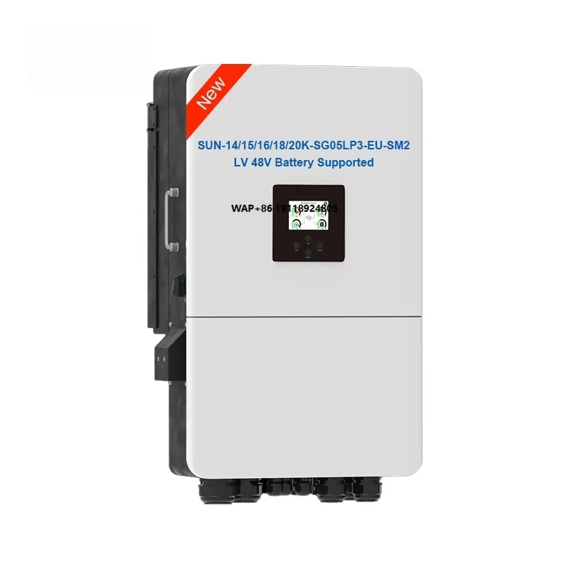 For  Sun-14/15/16/18/20K-Sg05Lp3-Eu-Sm2 New Model Hybrid 48V Solar Inverter Low Voltage Battery Hot Sales EU Version
