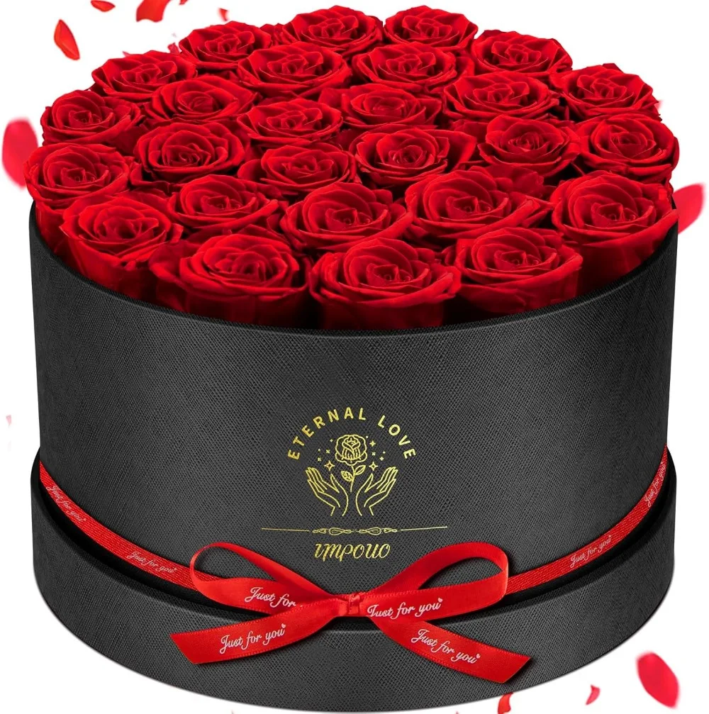 

27 Real Preserved Roses in a Box, Forever Flowers for Birthday, Mother's Day, Anniversary Gift