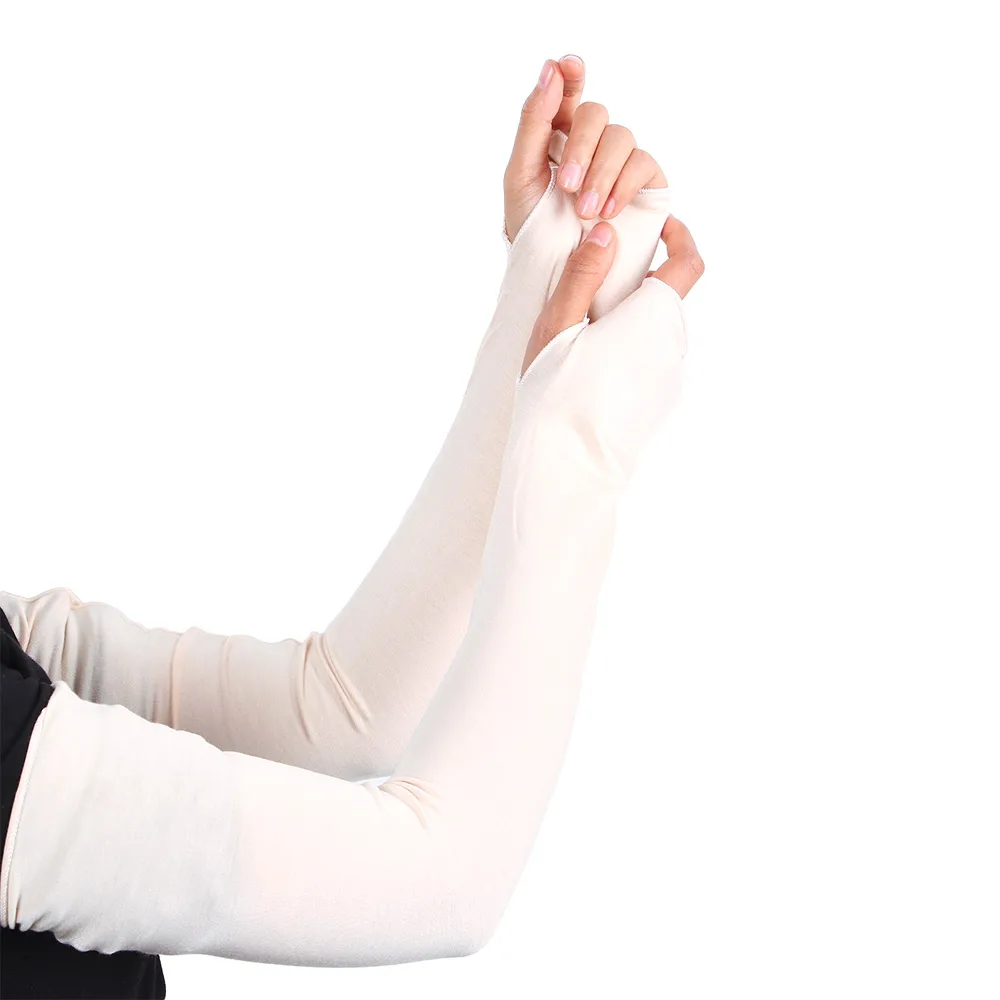 

Пара женских длинных перчаток без пальцев, многофункциональные, уютные, стильные, с защитой от солнца, в различных цветах, распродажа