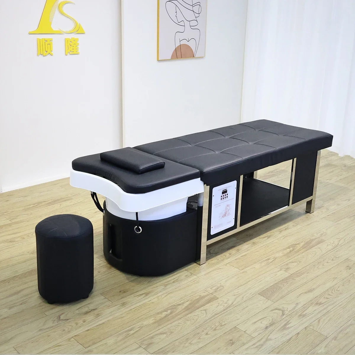 شين شنغ طاولة التدليك سرير التدليك الشامبو سرير رئيس سبا صالون الأثاث معدات غسل الشعر العناية بالجمال وسادة أريكة تتحول لسرير