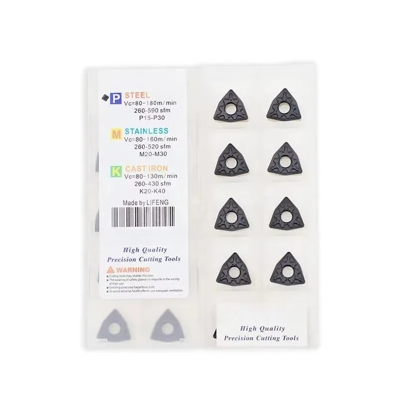 10pcs For DESKAR WNMG060404-TM LF9218 Carbide Inserts Wear-Resistant External Turning Tools for CNC Lathe Cutting Accessory