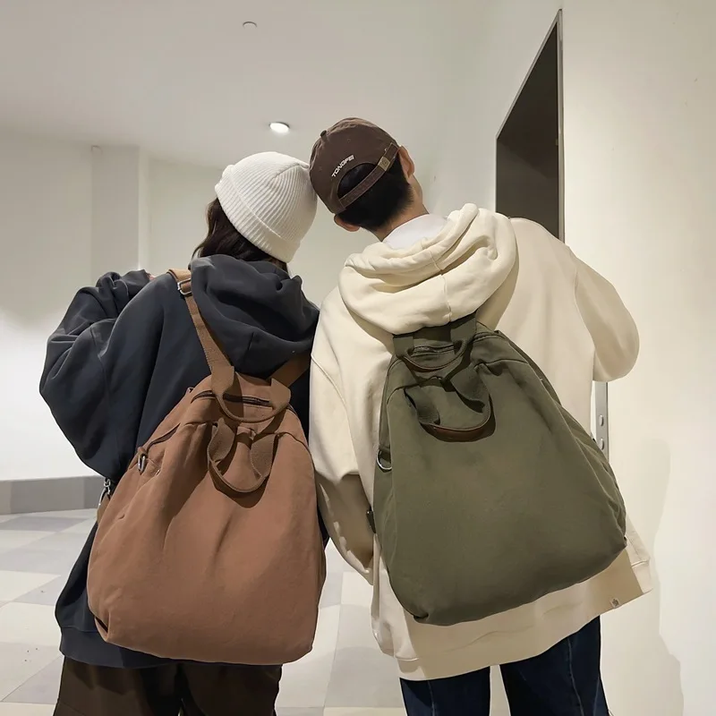 Bolso de hombro multifuncional de gran capacidad para mujer, bolsa de viaje de Color sólido, versátil e informal, a la moda, novedad de 2024