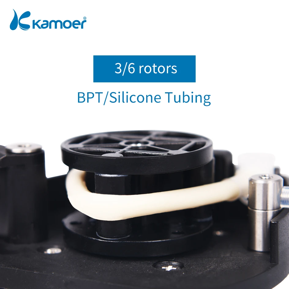 Kamoer 160ml/min KCM-B163-ODM High Flow Stepper Motor Peristaltic Pump 24V Adjustable Dosing Peristaltic Pump 0.1-300RPM for Lab