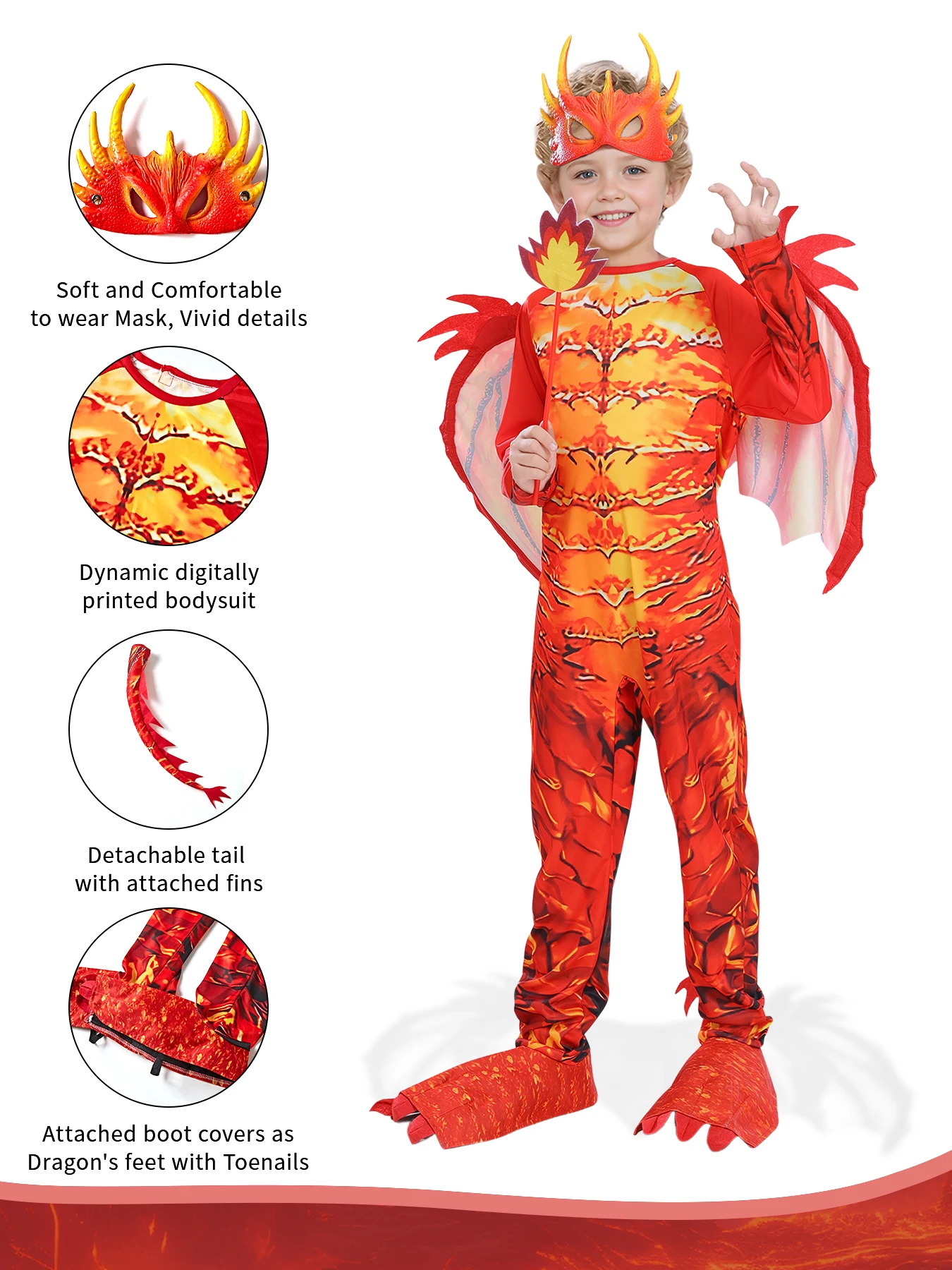 Child Fire Breathing Dragon Costume 5