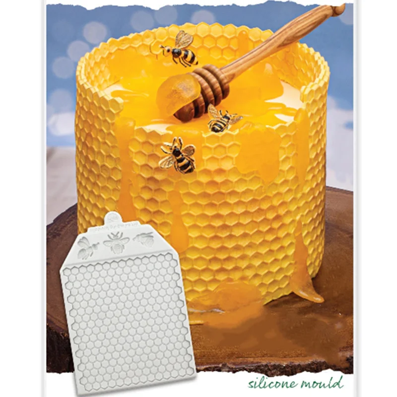 Honeycomb Bee Silicone Sugarcraft Mold Kitchen DIY Chocolate Cupcake Baking Fondant Cake Decorating Tools