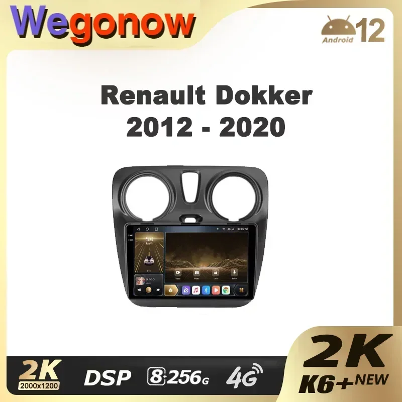 Ownice K6+ 2K for Renault Dokker 2012 - 2020 Car Radio Multimedia Video Player Navigation Stereo GPS Android12 No 2din 2 Din DVD