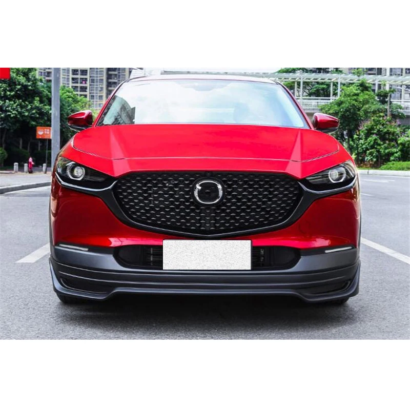 For Mazda CX-30 ABS Front Bumper Lip Diffuser Trim Cover Refit Black Accessories Body Kit Before The Lip CX30 2020-ON