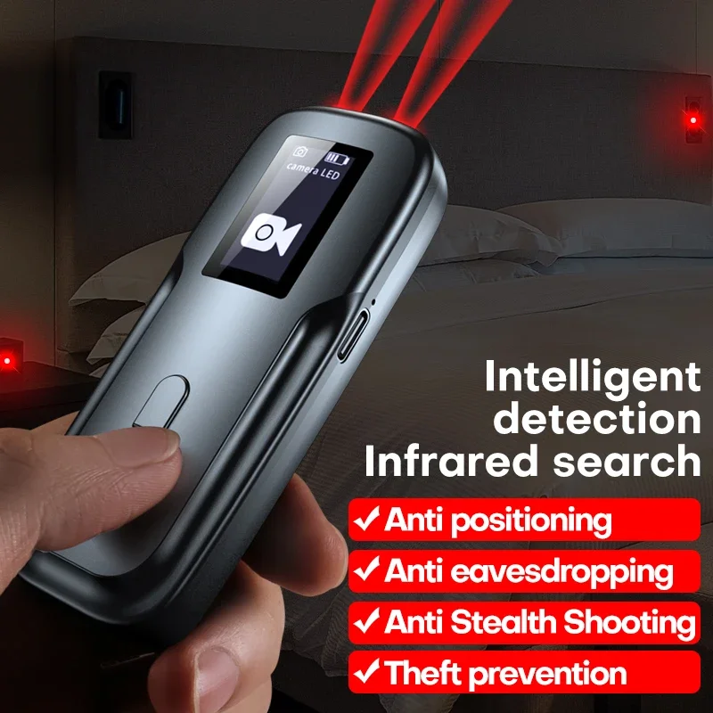 Hidden Camera Detector Anti-Spy Car GPS Tracker Listening Device Bug RF Wireless All Signal Scanner Gadget Security Protection