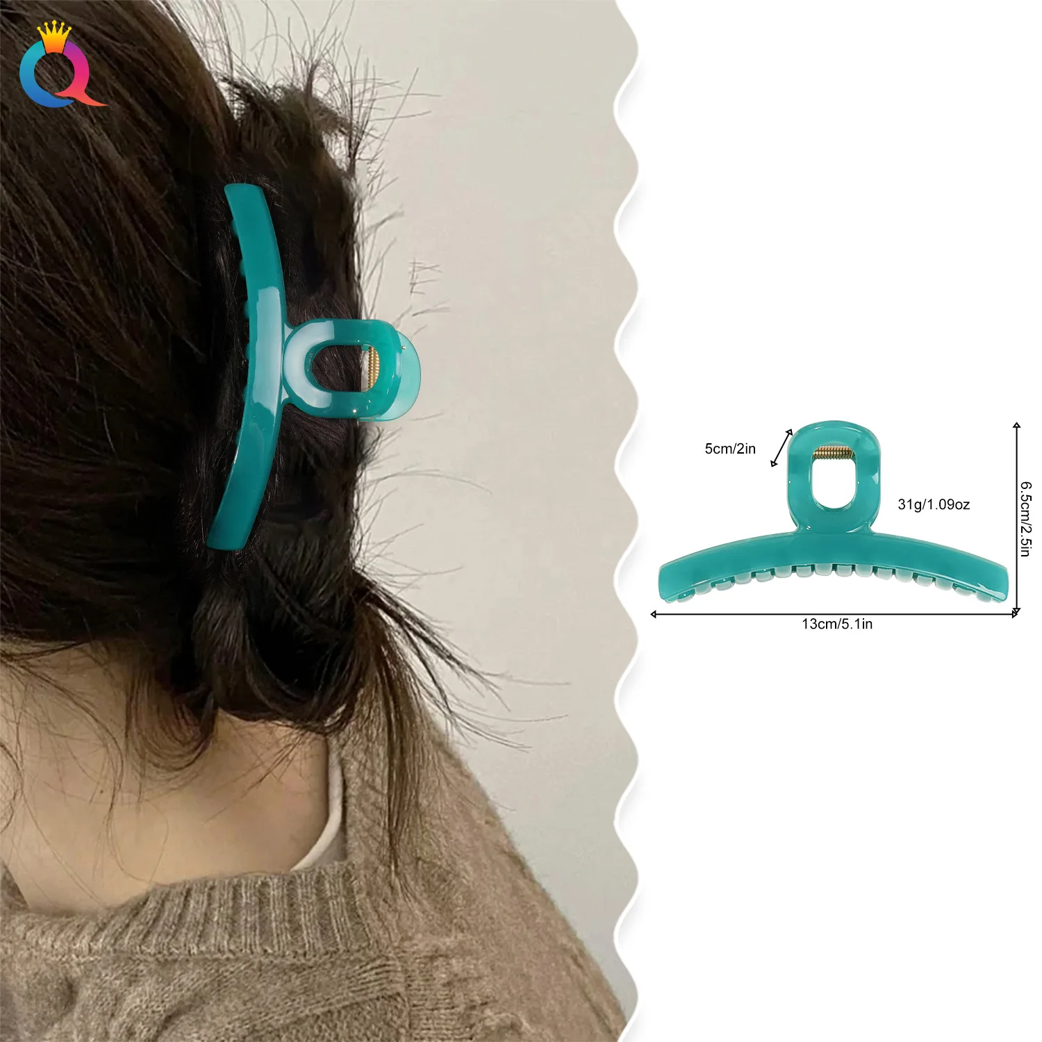 1pc Large High End Shark Clip Hair Claw for Women Back of Head Messy Bun Maker Non Slip Strong Grip Wholesale