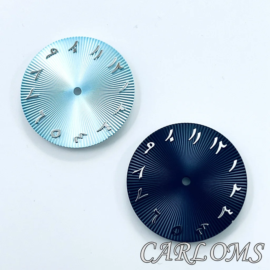 アラビア数字の時計ダイヤル,3と3.8日付の王冠,時計部品の顔,28.5mm,nh35