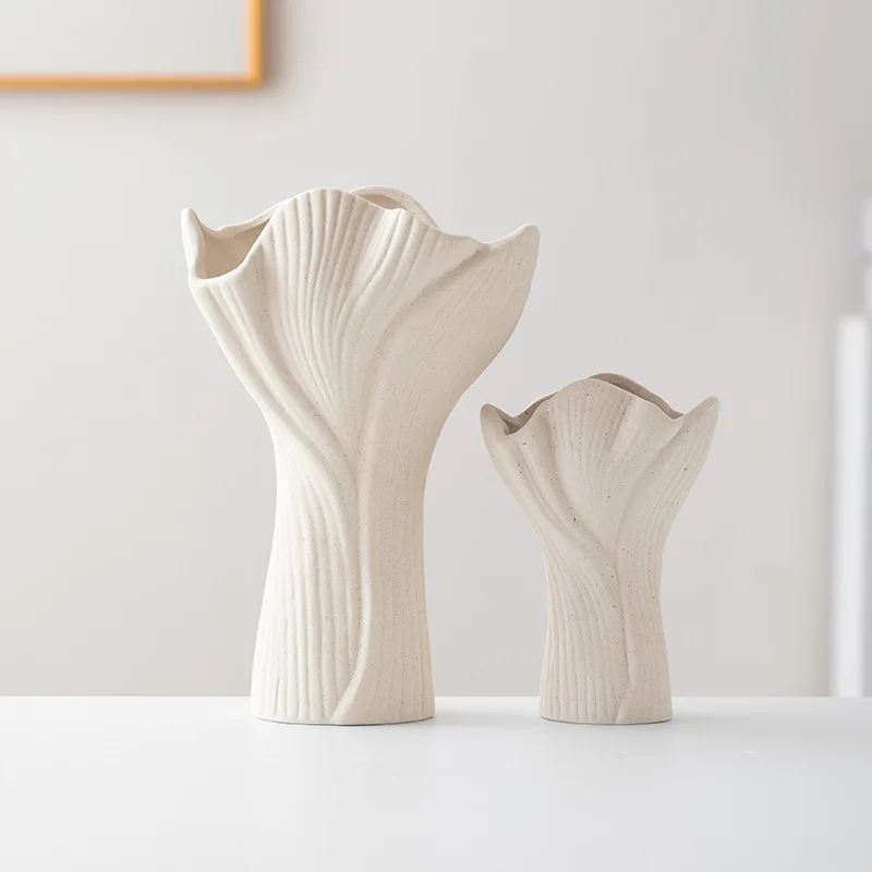 Creative CAPIRON Flower Ceramic Vase Dried Flowers Pampas Grass Kitchen Office Living Room Bathroom Entrance Home Decoration
