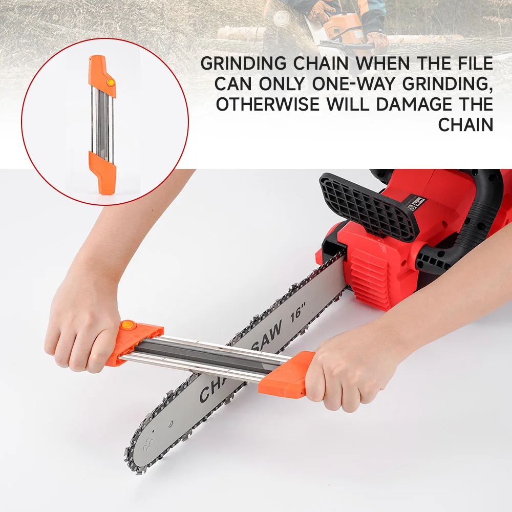 2 In 1 Easy Mini File Chainsaw Chain Sharpener 3/8 P 4.0mm Saw Teeth Set Fast Sharpen With 2pcs 5/32 Inch Files Chain Sharpener