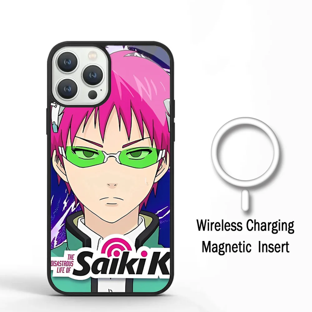 The Disastrous Life Of Saiki K Phone Case For IPhone 11 12 13 14 15 Plus Pro Max Mirror Acrylic Cover For Magsafe