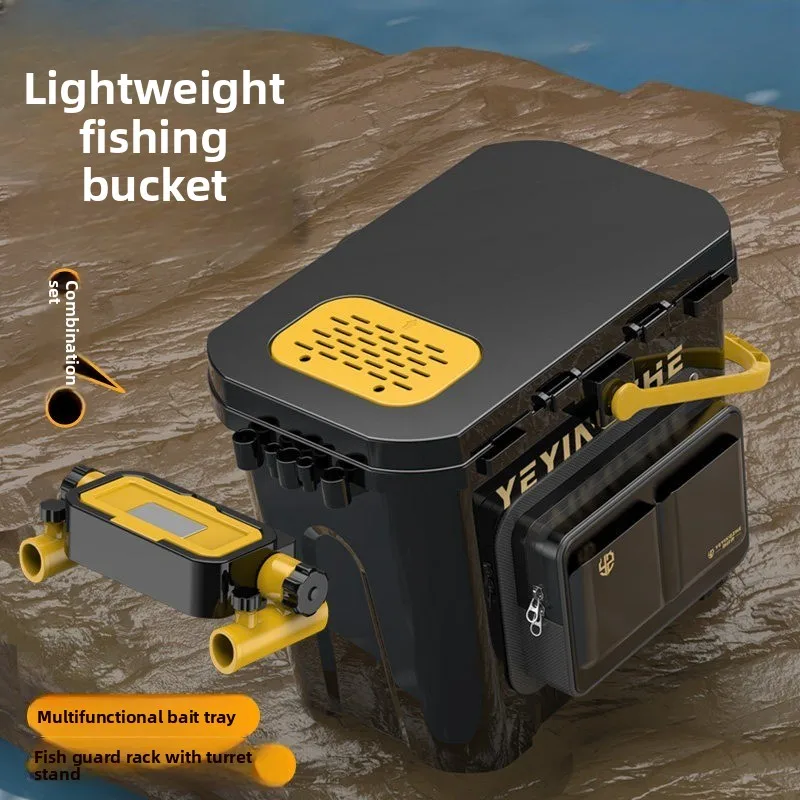 Portable fishing bucket can sit single-layer ultra-light fish bucket