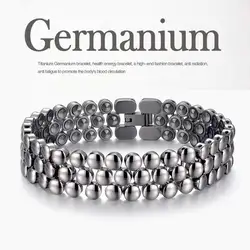 Mesinya 99.9998% Germanium beads Titanium Energy Bracelet Healthy Therapy Bracelet for Men Women Tool Gift Jewelry Box Included