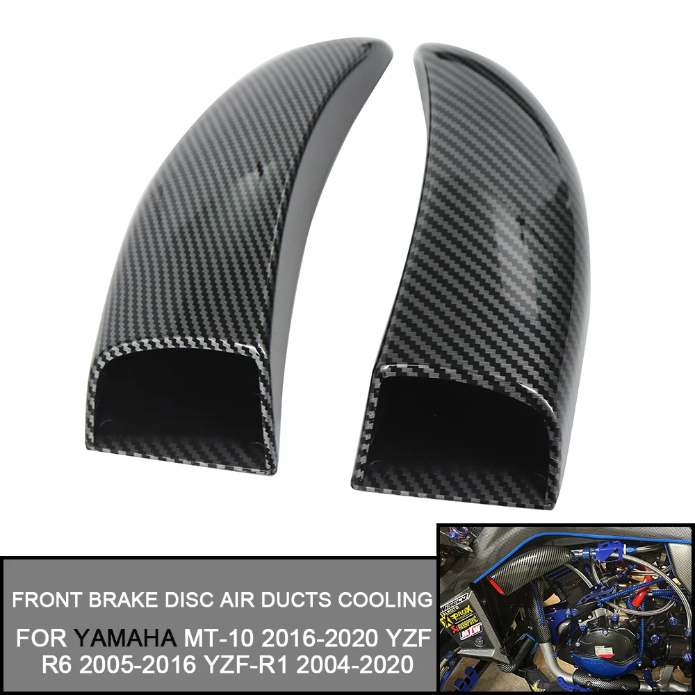 

For YAMAHA MT-10 2016-2020 YZF R6 2005-2016 YZF-R1 2004-2020 Carbon Fiber BIKE Air Ducts Brake Ducts Air Cooling Fixing kit