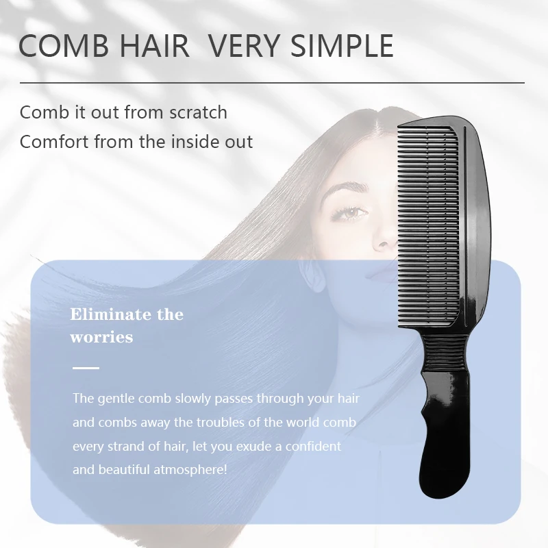 Salon Hairdressing Comb Antistatic Hair Cutting Comb Anti-slip Hairstylist Trimming Comb Wide Tooth Haircut Brush Styling Tools