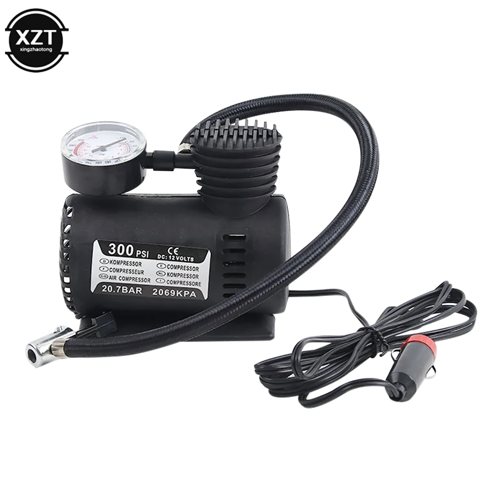 

12V 300psi Portable Car Air Compressor Tire Inflator Pump Universal Auto Accessories Repair Tool For Cars Bicycle Tires Ball