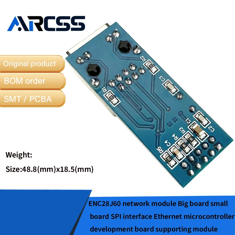 ENC28J60 netwerkmodule Groot bord klein bord SPI-interface Ethernet microcontroller ontwikkelbord ondersteunende module